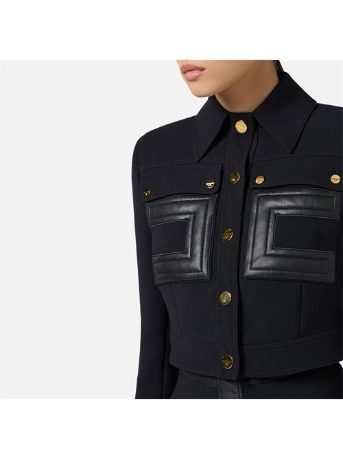 Giacca in doppio crêpe con dettagli logo ELISABETTA FRANCHI | GI15957E2/110